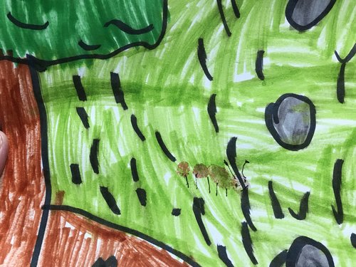 fingerprint art activities for kids - hide the bug
