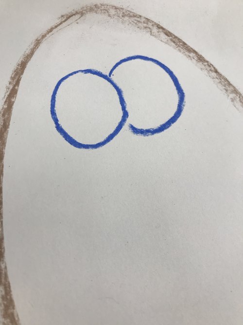 potato pants art project - drawing eyes