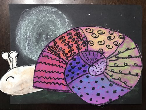 moonlight snail art project - no eyeballs