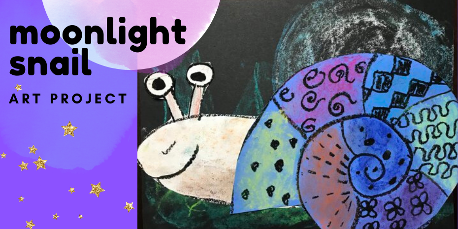 Moonlight Snail Art Project with Chalk Pastels - Soul Sparklettes Art