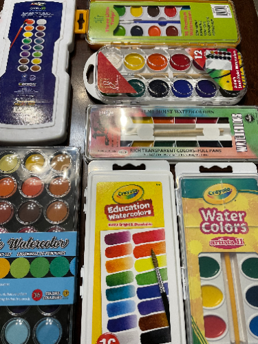 36 Color Fundamental Watercolor Pan Artist Set and/or 10 Paint Brushes, 36 Color+10 Brushes