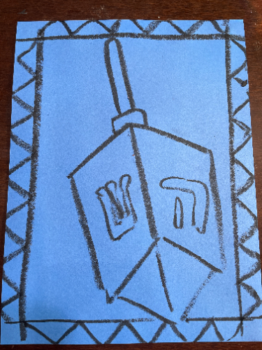 dreidel art project drawing